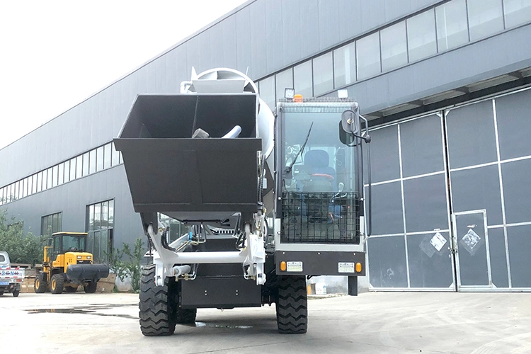 China New Ltmg Diesel with Lift Self Loading Swing Drum Mixer Concrete Machine