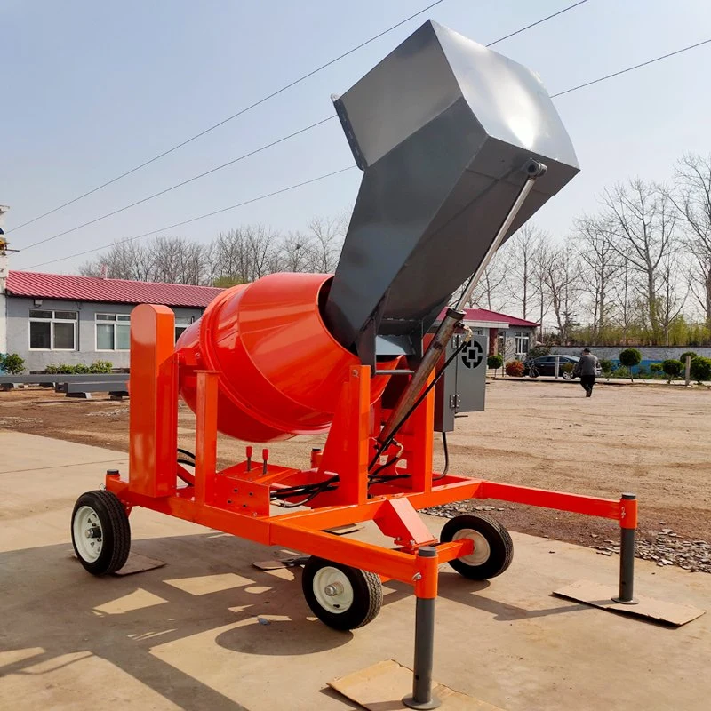 500L Diesel Engine Portable Mortar Concrete Mixer Construction Product for Home