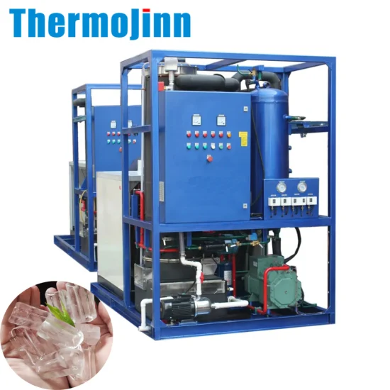 Thermojinn 1-40 tonnes/ 24 heures Commercial Industrial Flake /Tube/Block Cube Ice Making Machine pour la transformation des aliments et la pêche